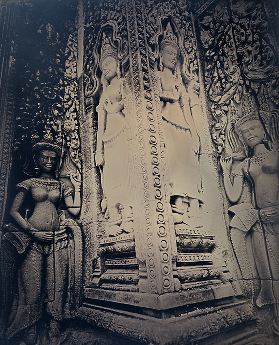 Binh Danh - Divinities of Angkor Wat #1, 2017, daguerreotype (exposed from an enlarger), 12 by 10 inches / 17 by 14.75 inches framed, edition of 3