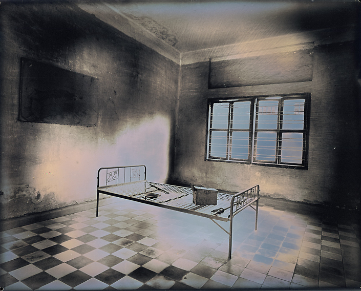 Binh Danh - Former Torture Cell at Tuol Sleng Genocide Museum, 2017, daguerreotype (exposed from an enlarger), 8 by 10 inches / 13 by 14.75 inches framed, edition of 3
