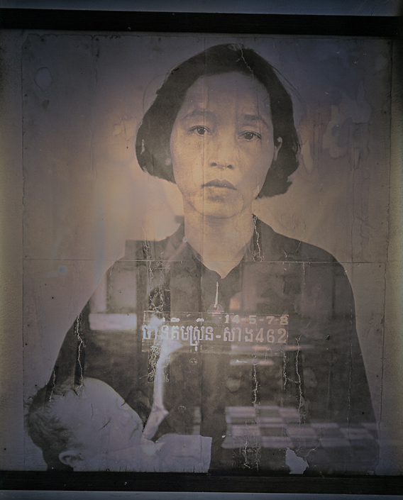 Binh Danh - Mother and Child, Tuol Sleng Genocide Museum, Cambodia, 2017, daguerreotype (exposed from an enlarger), 12 by 10 inches / 17 by 14.75 inches framed, edition of 3