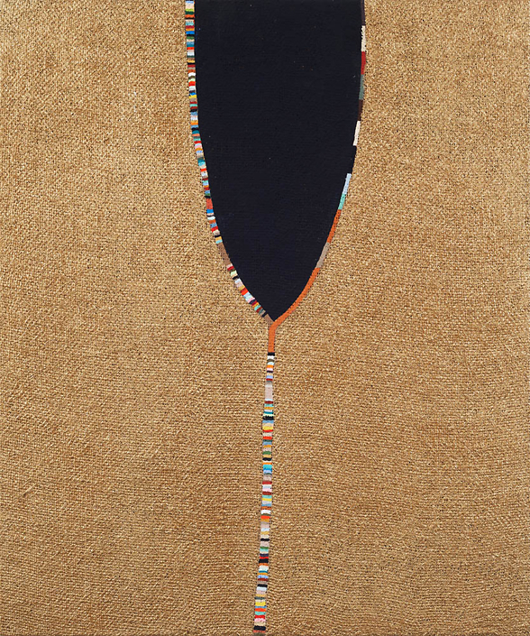 Carrie Marill - One Breath (SOLD), 2019, acrylic on burlap, 24 x 20 inches
