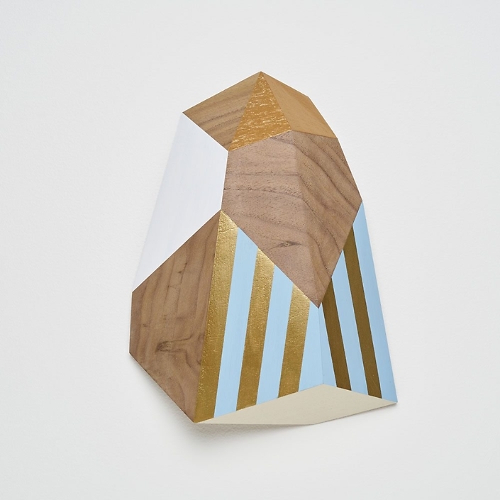 Carrie Marill - Walnut B (SOLD), 2017, acrylic on wood, 10 by 8 by 2 inches