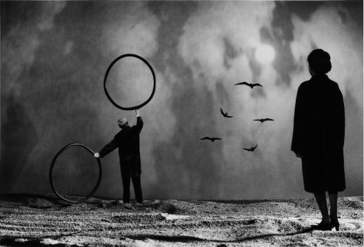 Gilbert Garcin - 217 -La double méprise (Twofold misunderstanding), 2002, gelatin silver print, 8 by 12 inches, 12 by 16 inches, or 20 by 24 inches
