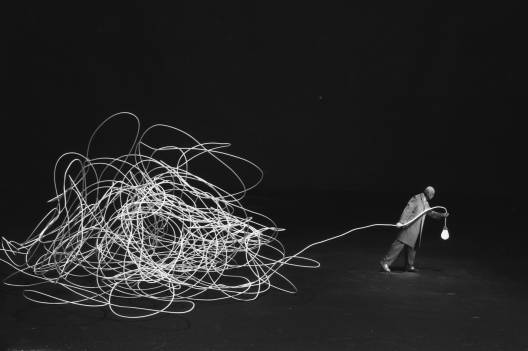 Gilbert Garcin - 294 -Diogène ou la lucidité (Diogenes or lucidity), 2005, gelatin silver print, 8 by 12 inches, 12 by 16 inches, or 20 by 24 inches