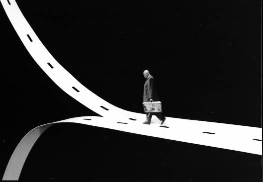 Gilbert Garcin - 307 -Le choix décisif (The decisive choice), 2006, gelatin silver print,8 by 12 inches, 12 by 16 inches, or 20 by 24 inches