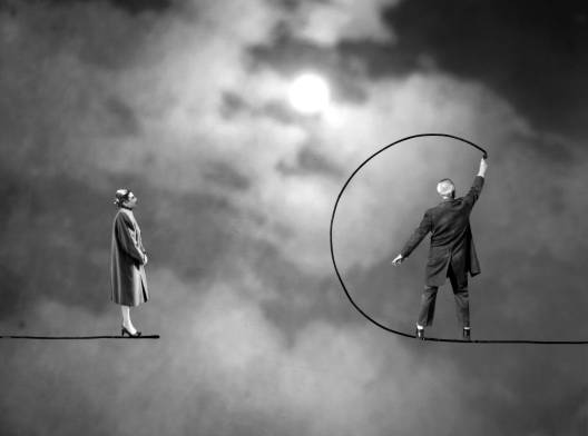 Gilbert Garcin - 397 - La rupture (The rupture), 2009, gelatin silver print,8 by 12 inches, 12 by 16 inches, or 20 by 24 inches
