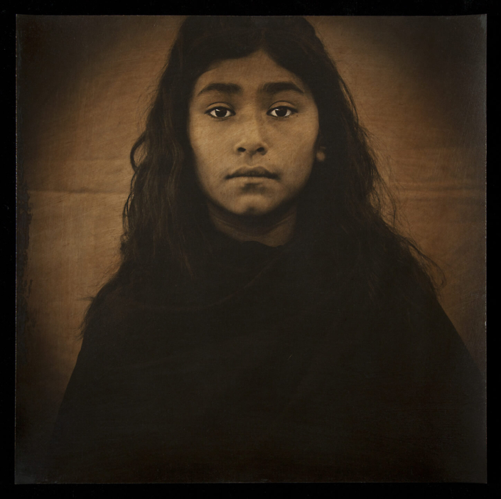 Luis González Palma - Esperanza, 2011, hand-painted photograph on Hahnemuhle watercolor paper, 20 by 20 inches, edition of 7