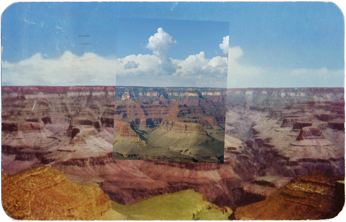 Mark Klett with Byron Wolfe - Postcard Canyon View, 2010, pigment inkjet print, 3.5 by 5.5 inches
