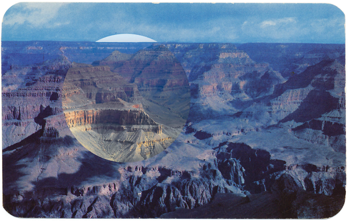 Mark Klett with Byron Wolfe - Blue Hopi Point, 2010, pigment inkjet print, 3.5 by 5.5 inches