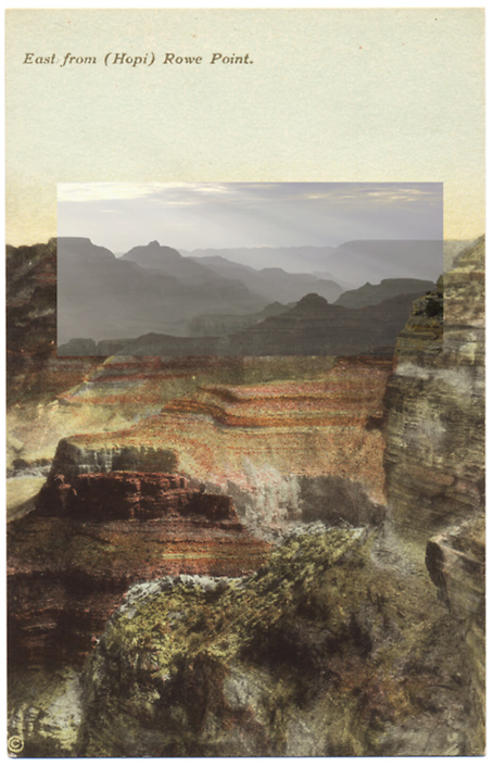 Mark Klett with Byron Wolfe - East from Hopi Point 1, 2010, pigment inkjet print, 5.5 by 3.5 inches