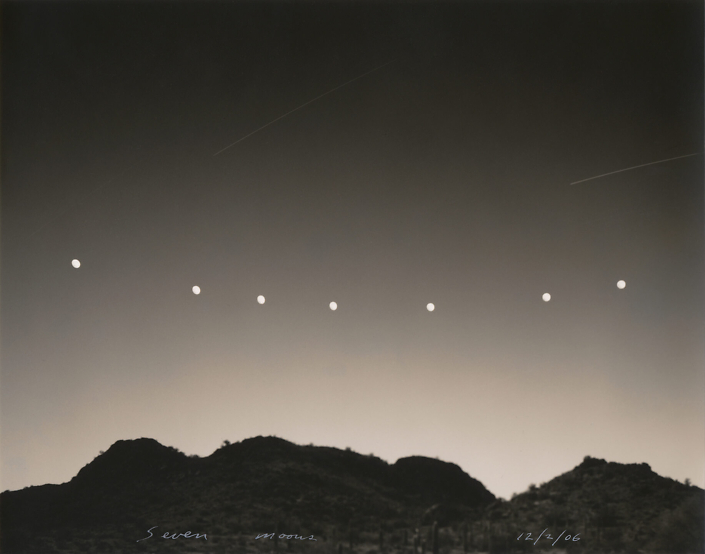 Mark Klett - Seven Moons, 2006, toned gelatin silver print, 7.5 by 9 inches