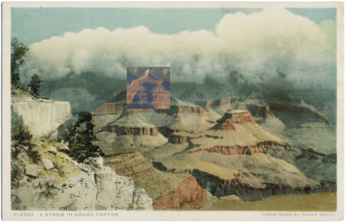 Mark Klett with Byron Wolfe - Storm in Grand Canyon, 2010, pigment inkjet print, 3.5 by 5.5 inches