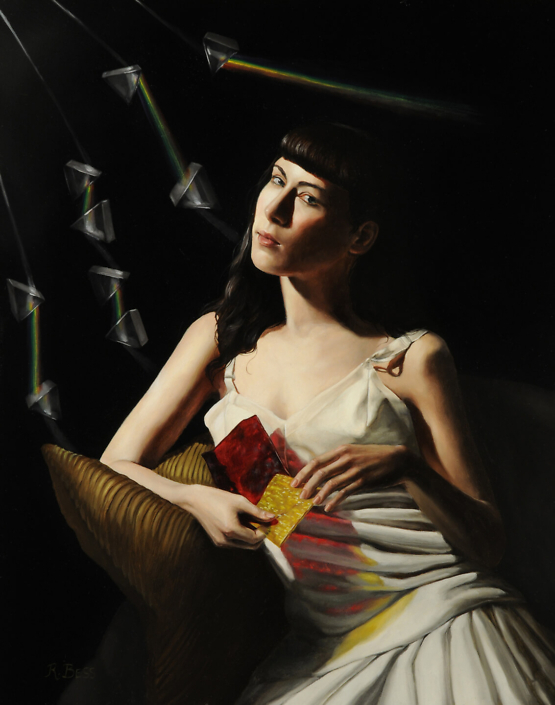 Rachel Bess - Prisms, 2013, oil on panel, 10 by 8 inches