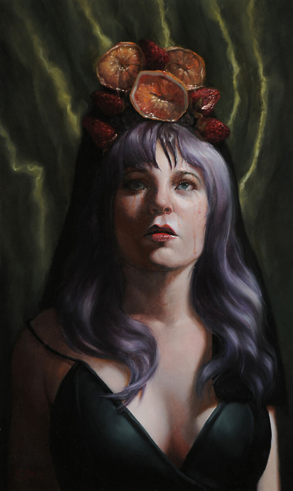 Rachel Bess - Realization that Time Cannot be Persuaded, 2016, oil on panel, 10 by 6 inches
