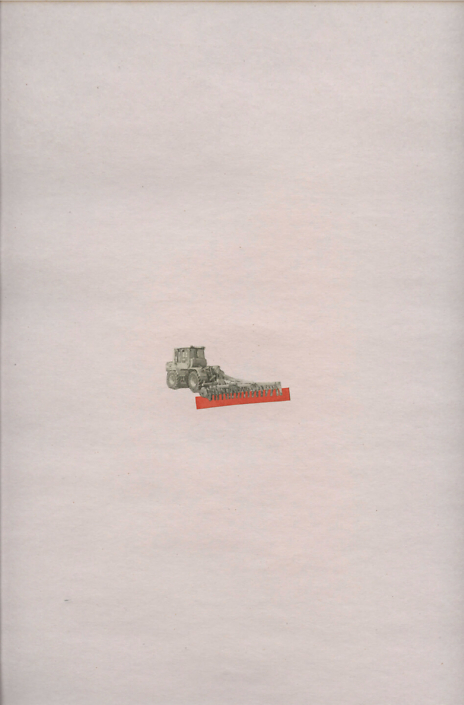 Reynier Leyva Novo - Margin Notes, 2015, newspaper clippings collage on paper, 17 by 14 inches