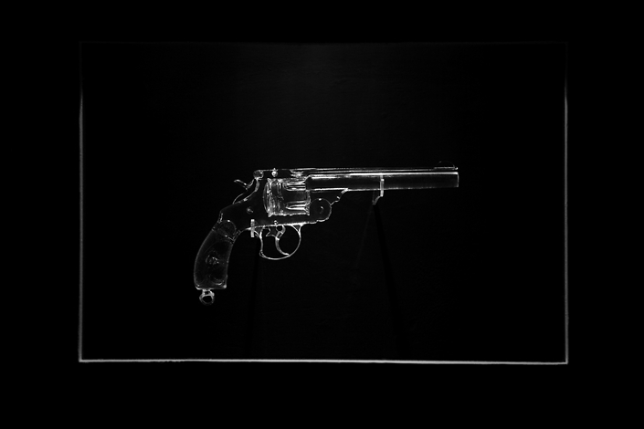 Reynier Leyva Novo - Revolver: Calixto Garcia Iniguez (detail), 2012, cast in polyester resin from original object, 11.5 by 6 by 2 inches, Belonged to Major General Calixto García Iñiguez