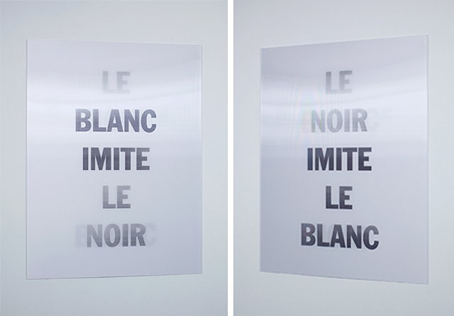Hank Willis Thomas - Le Blanc Imite Le Noir (shown from two angles)