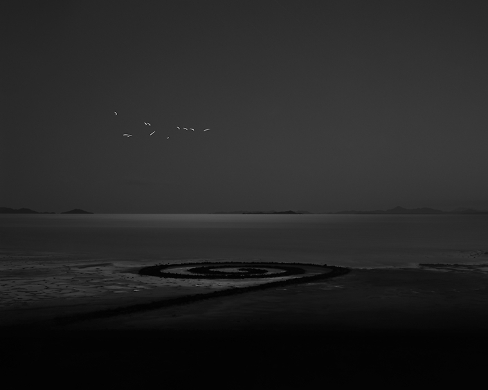 Michael Lundgren - Target Flares over the Spiral Jetty, 2010, archival pigment print, 32" x 40" unframed, 37" x 44.5" framed, edition of 7