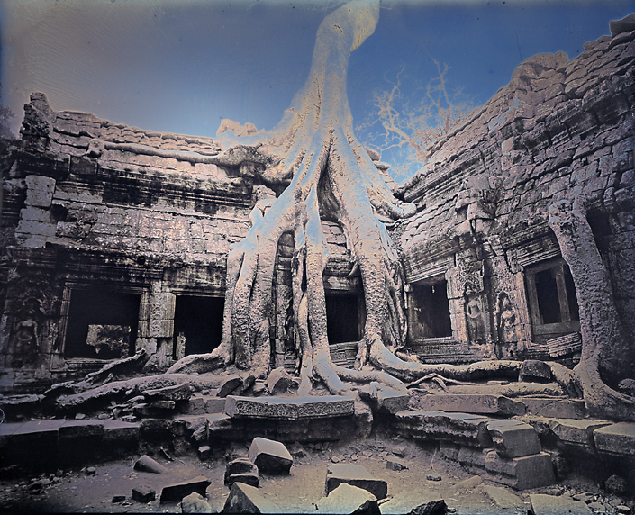 Binh Danh - Angkor Thom Ruins, 2017, daguerreotype (exposed from an enlarger), 10 by 12 inches / 15 by 16.75 inches framed, edition of 3