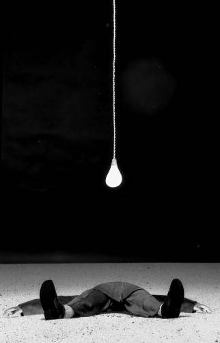 Gilbert Garcin - 352 - Vivre (Living), 2008, gelatin silver print,12 by 8 inches, 16 by 12 inches, or 24 x 20 inches