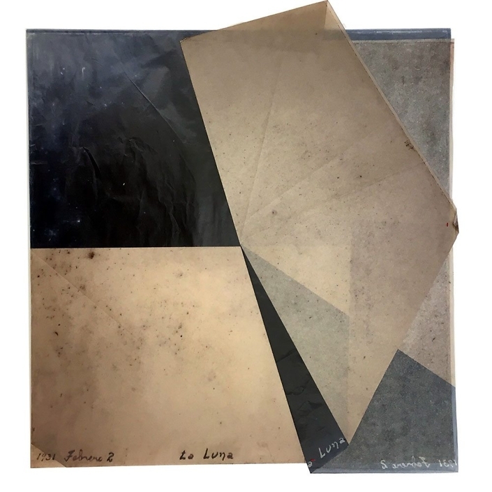 Luis González Palma - La Luna 2, 2016, digital printing on onion paper, collage, 21.25 by 20.25 inches