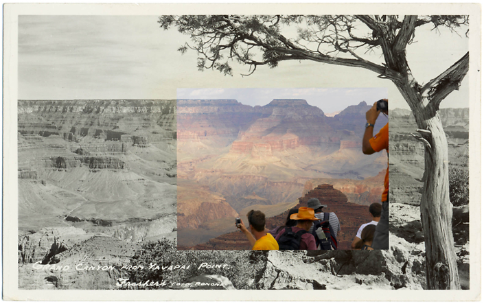 Mark Klett with Byron Wolfe - Grand Canyon from Yavapai Point, 2010, pigment inkjet print, 3.5 by 5.5 inches