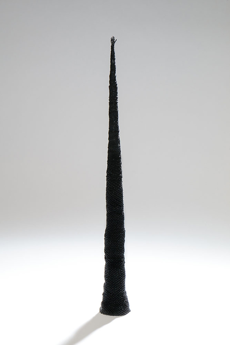 Sonya Clark - Reach 2 (SOLD), 2017, glass beads, 27.5 by 3.5 by 3.5 inches