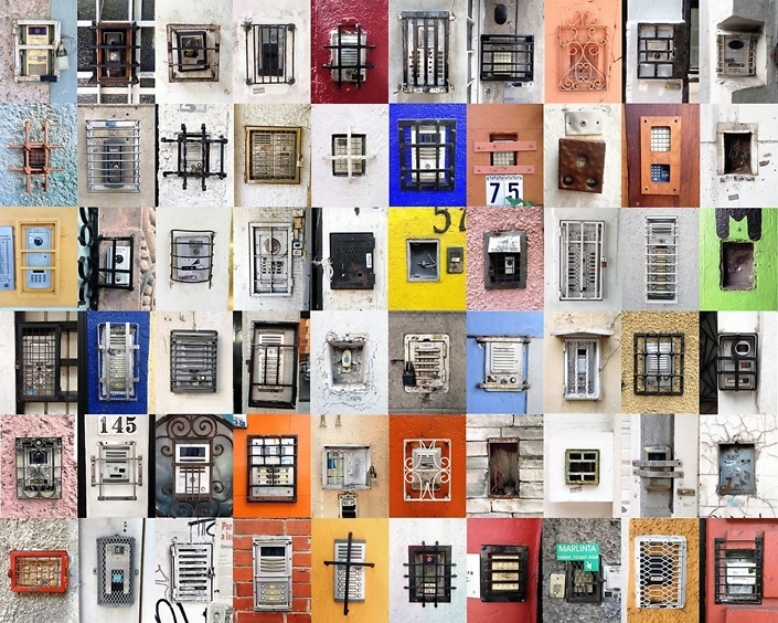 Luis Molina-Pantin - Untitled (Doorbells from Mexico) / Sin titulo (Timbres de Mexico), 2014-2016, c-prints, 60 images, 10 by 8 inches each
