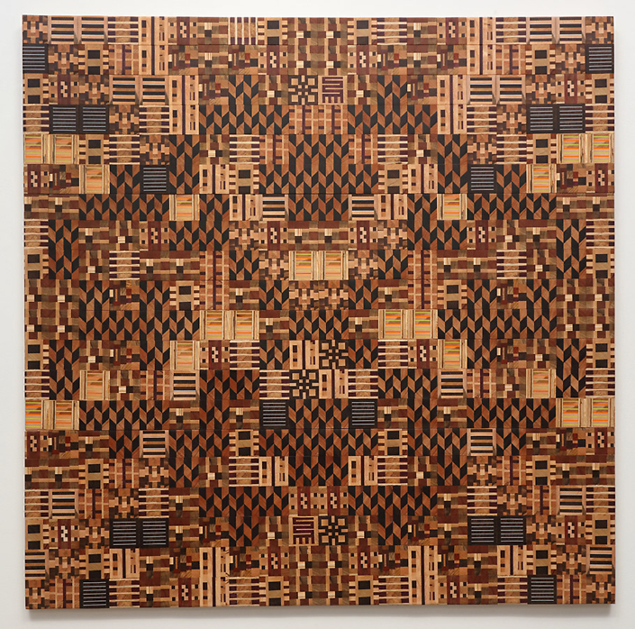 Ato Ribeiro - Yokow's Maple, 2023, repurposed wood, wood glue, 60" x 60"