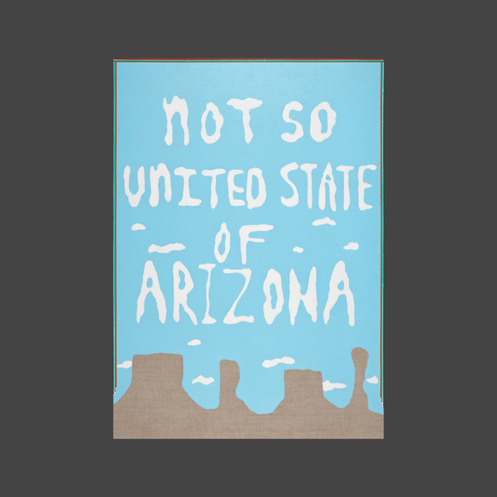 Carrie Marill - Not So United State of Arizona, 2012, acrylic on linen, 44 x 31 inches unframed / 45.25 x 32.25 inches framed