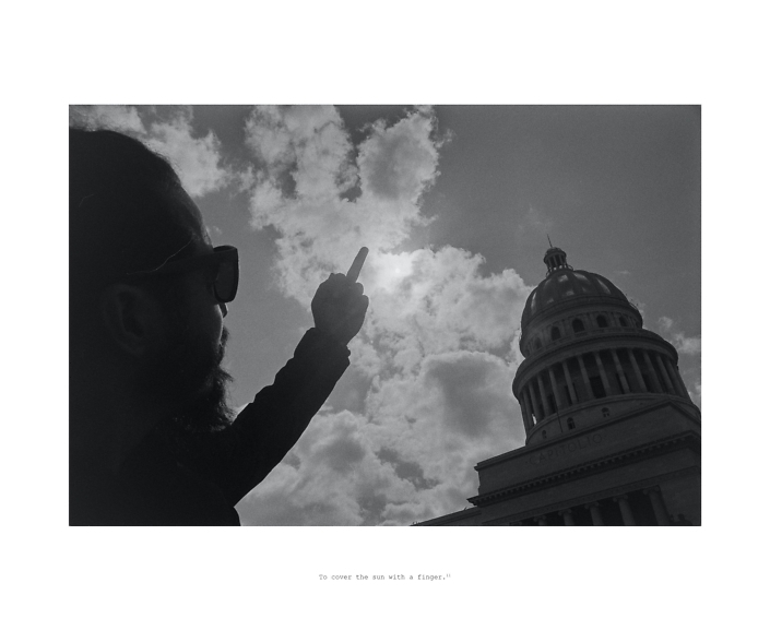 Reynier Leyva Novo - Blank Check - About how to empty the mind (To cover the sun with a finger), 2020-2023, 35 mm photograph, archival print on Hahnemuhle photo rag Baryta paper, 18 x 22 inches unframed, edition of 3