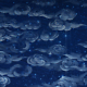 Ala Ebtekar - Zenith (moonlight)(SOLD), 2023, acrylic over cyanotype exposed by moonlight on canvas, 36" x 72" x 2"